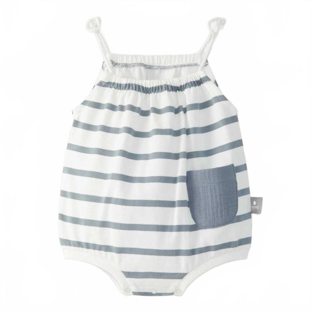 NEW SNUG kids' striped bubble onesie in blue